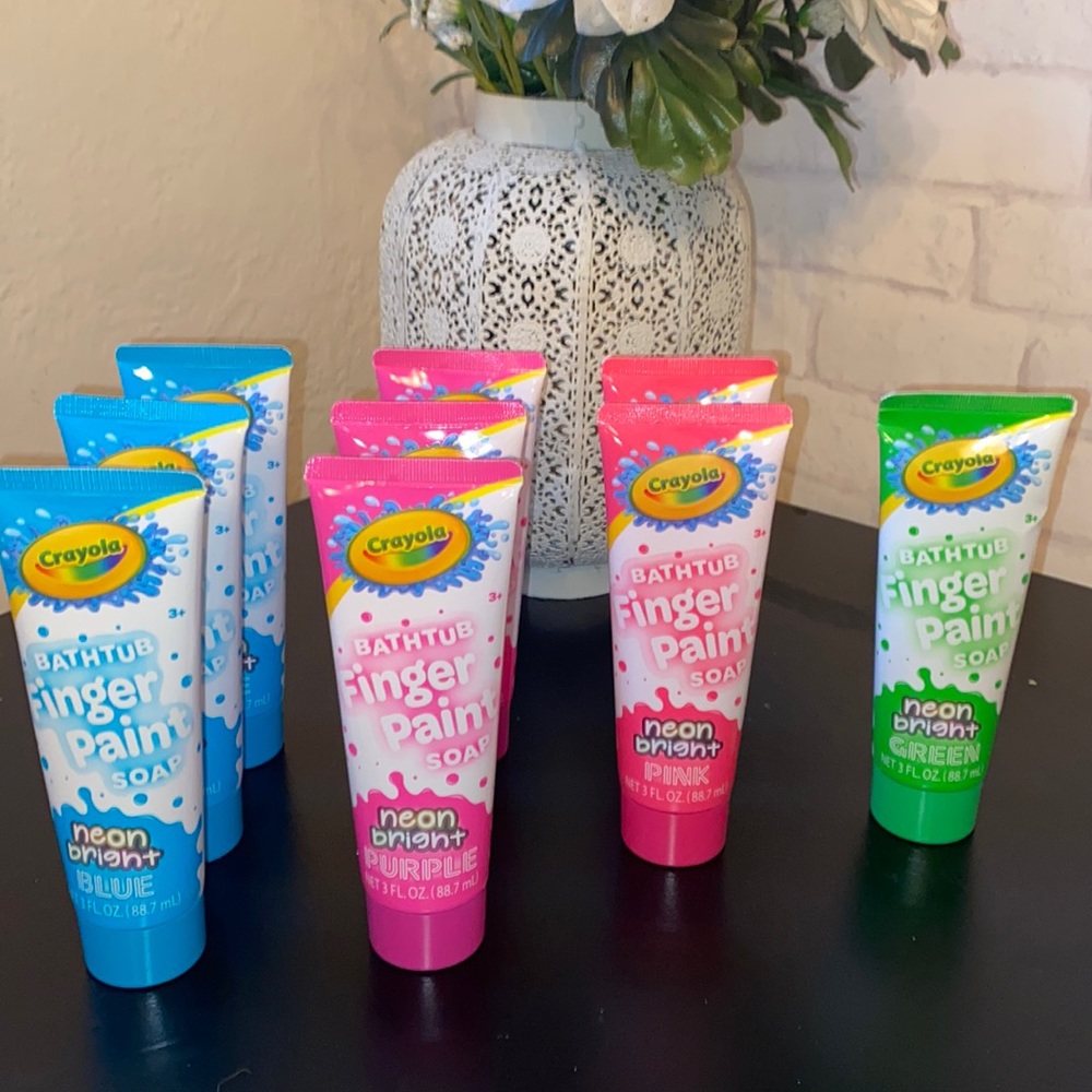 NEW Crayola Neon Bathtub Finger Paints Sealed 9